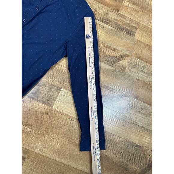 Denim & Flower Ricky Singh Button Up Shirt Faded Dark Blue All Over Anchors Sz L - Picture 8 of 9